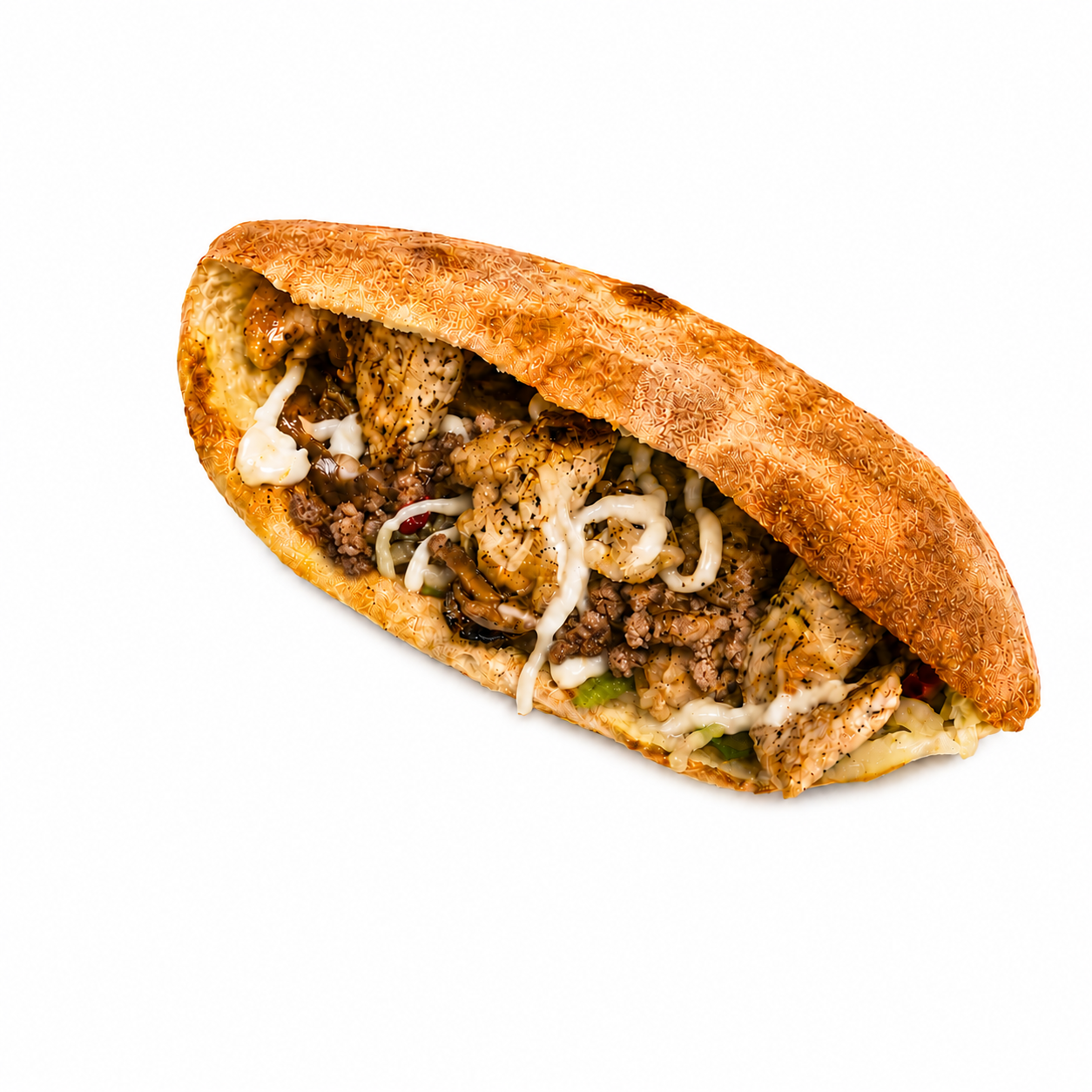 Livraison Sandwich mixte poulet et viande hachée à Marrakech