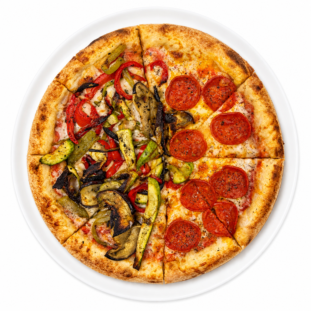 Pizza moitié-moitié au choix a Marrakech
