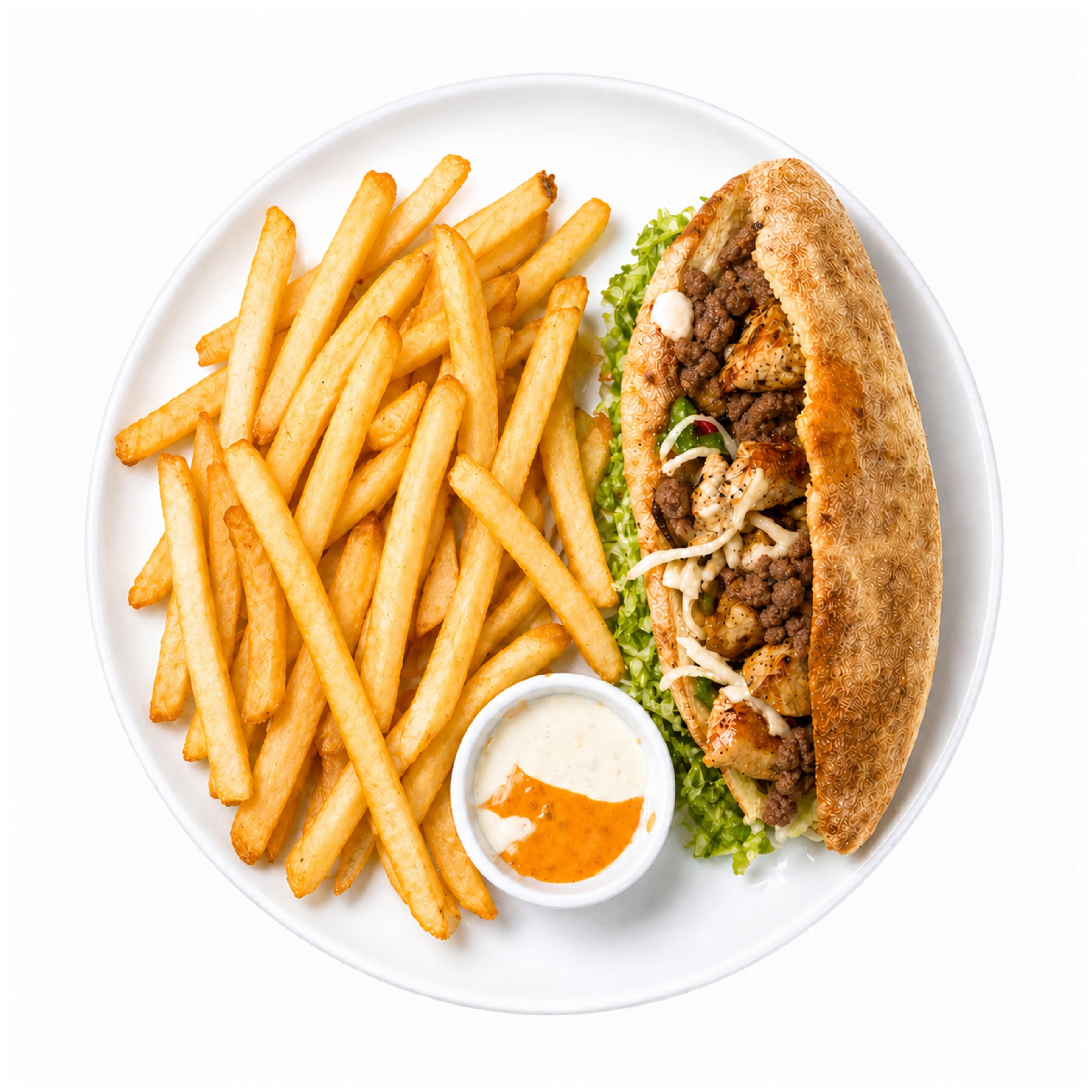 Sandwich mixte Poulet et Viande hachée a Marrakech