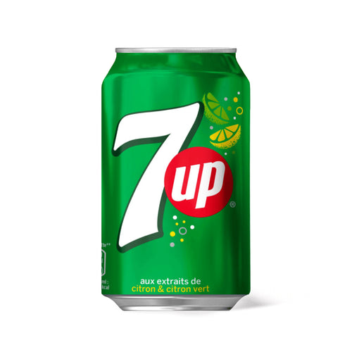 Canette 7UP 33cl disponible à Marrakech