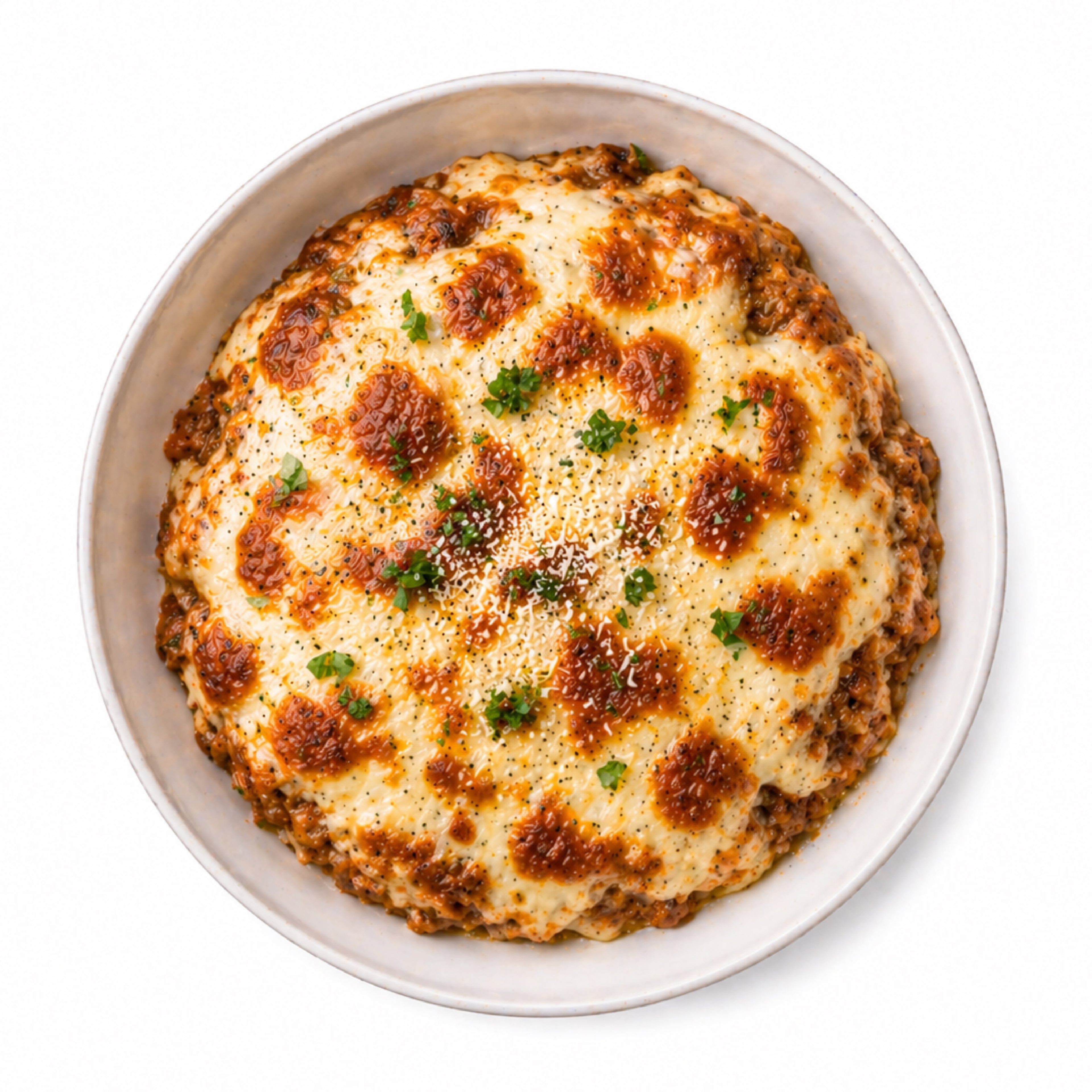 Pasticcio au poulet gratiné